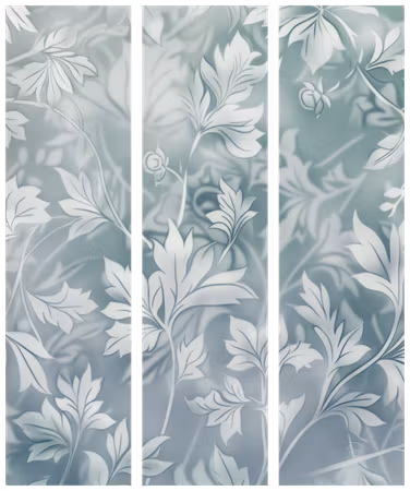 3-delad rumsavdelare - Ornaments in rubbed faded