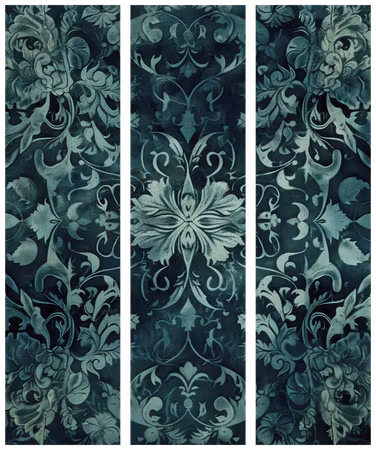 3-delad rumsavdelare - Oriental carpet pattern