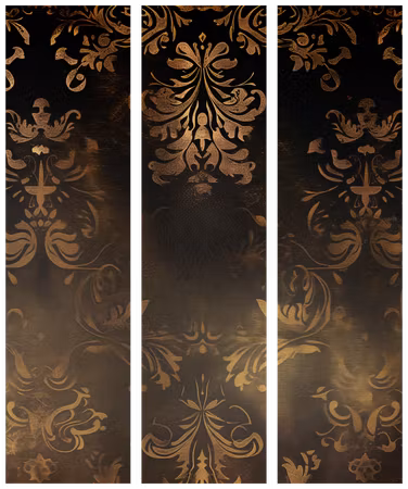 3-delad rumsavdelare - Baroque ornaments in