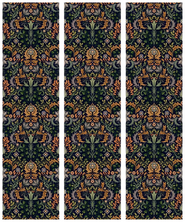 3-delad rumsavdelare - Retro vintage intricate and