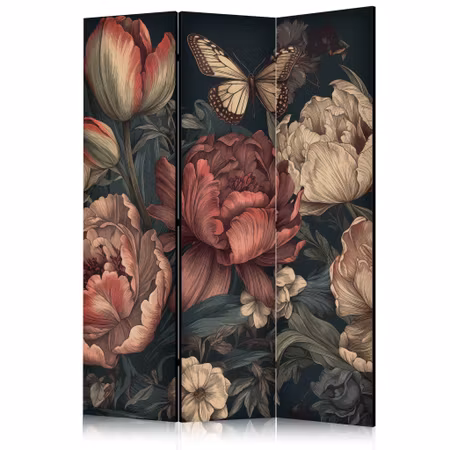 3-delad rumsavdelare - Floral illustration