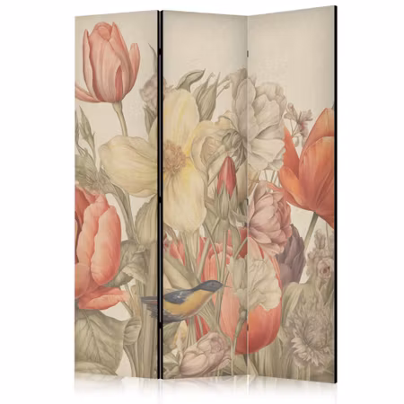 3-delad rumsavdelare - Bouquet with tulips