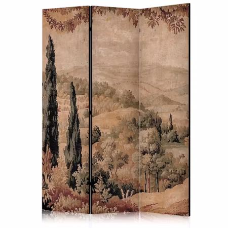3-delad rumsavdelare - Landscape with cypresses