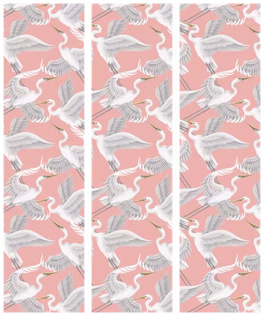 3-delad rumsavdelare - Pastel birds a delicate