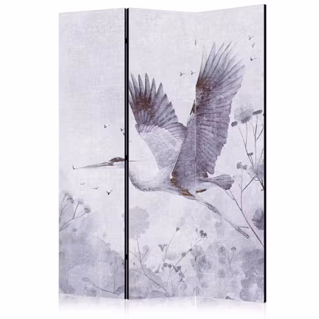 3-delad rumsavdelare - Majestic flight a crane in