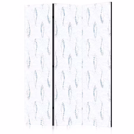 3-delad rumsavdelare - Delicate blue fish mosaic