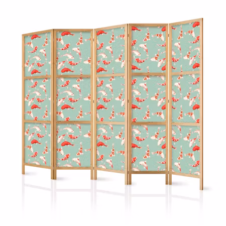 5-delad japanska rumsavdelare - Koi fish