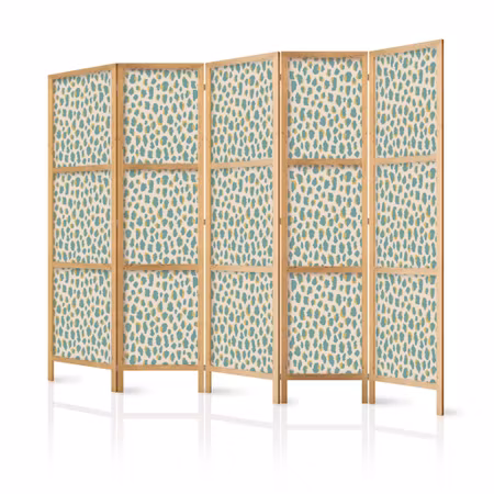 5-delad japanska rumsavdelare - Giraffe pattern