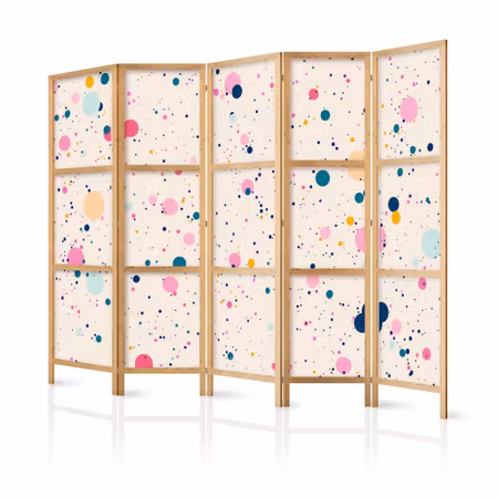 5-delad japanska rumsavdelare - Dots