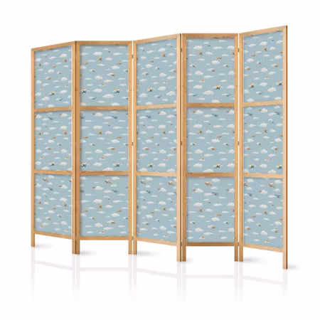 5-delad japanska rumsavdelare - Illustration