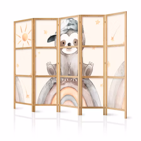 5-delad japanska rumsavdelare - Happy sloth
