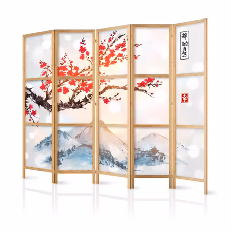 5-delad japanska rumsavdelare - Style fuji