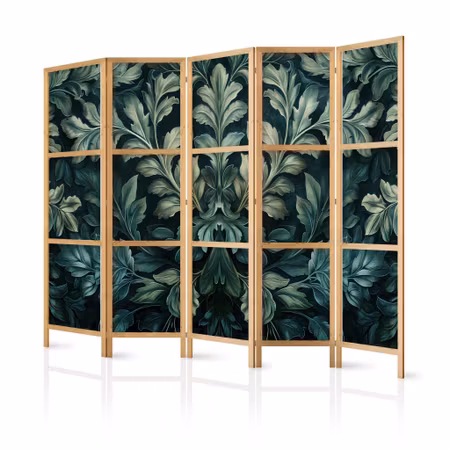 5-delad japanska rumsavdelare - Dark green