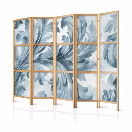 5-delad japanska rumsavdelare - Botanical motif