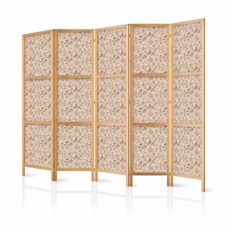 5-delad japanska rumsavdelare - Beige nature