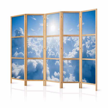 5-delad japanska rumsavdelare - Heavenly calm warm