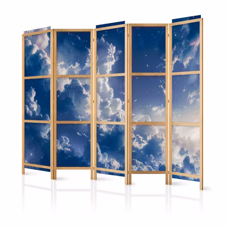 5-delad japanska rumsavdelare - Starry clouds