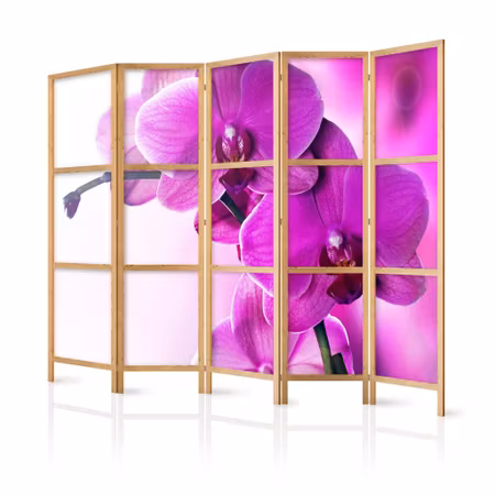 5-delad japanska rumsavdelare - Violet orchids ii