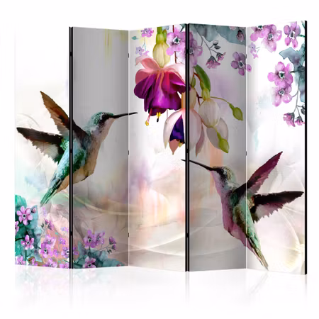 5-delad ljuddämpande rumsavdelare - Hummingbirds