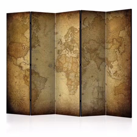 5-delad ljuddämpande rumsavdelare - Old map