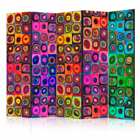 5-delad ljuddämpande rumsavdelare - Colorful