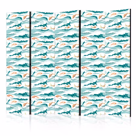 5-delad ljuddämpande rumsavdelare - Fish jumping