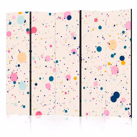 5-delad ljuddämpande rumsavdelare - Dots - spots