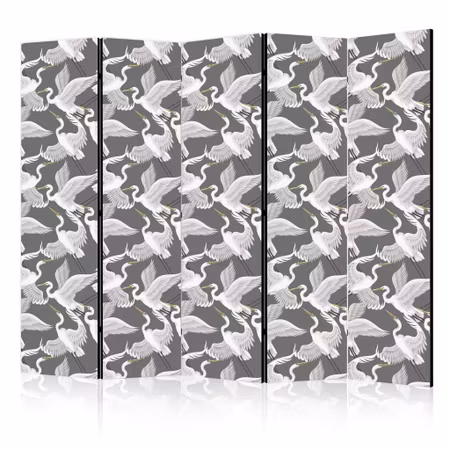 5-delad ljuddämpande rumsavdelare - Pastel birds