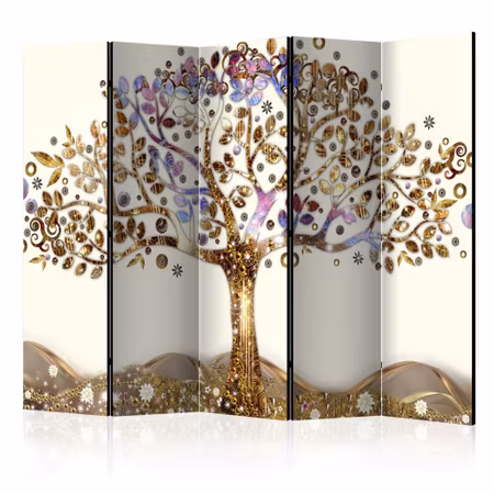 5-delad ljuddämpande rumsavdelare - Golden tree