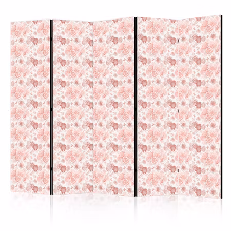 5-delad ljuddämpande rumsavdelare - Pink