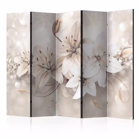 5-delad ljuddämpande rumsavdelare - Diamond lilies