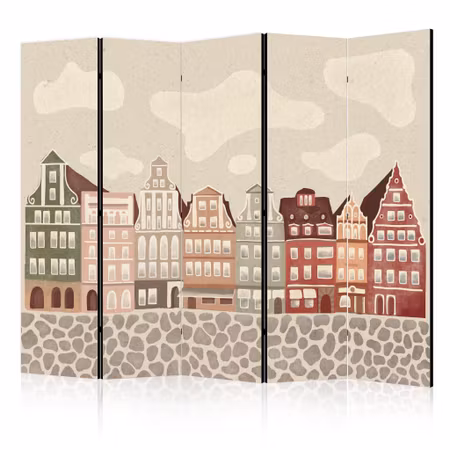 5-delad ljuddämpande rumsavdelare - Salt square