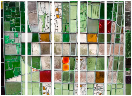 5-delad rumsavdelare - Emerald Stained Glass