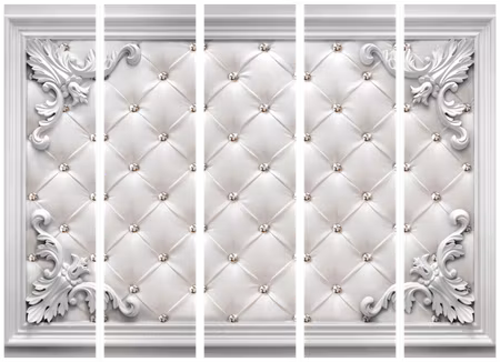 5-delad rumsavdelare - Quilted Leather