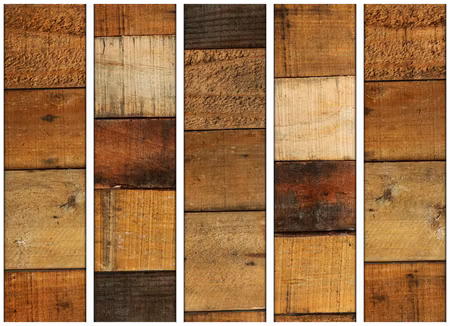 5-delad rumsavdelare - Wooden Textures