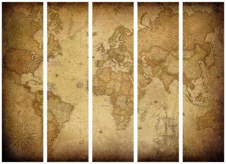 5-delad rumsavdelare - Old Map