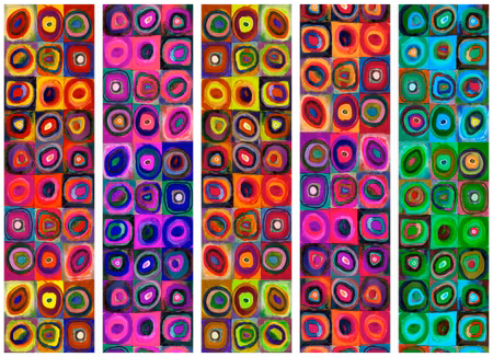 5-delad rumsavdelare - Colorful Abstract Art
