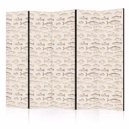 5-delad rumsavdelare - Fish in Beige Tones Various