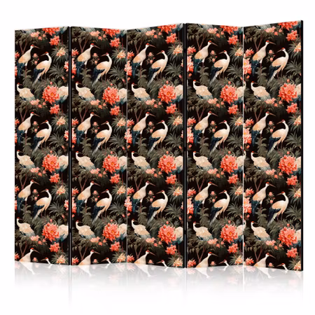 5-delad rumsavdelare - Ornament with Birds of and