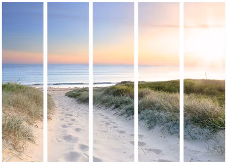5-delad rumsavdelare - Morning Walk on the Beach