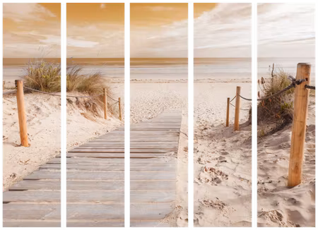 5-delad rumsavdelare - On the Beach Sepia