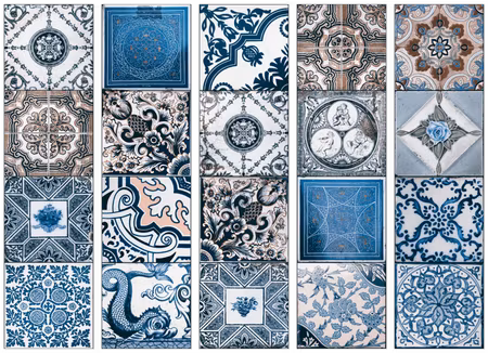 5-delad rumsavdelare - Blue Arabesque