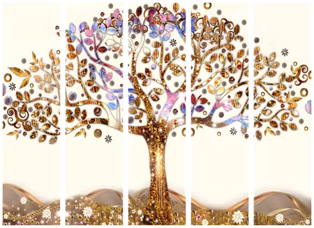 5-delad rumsavdelare - Golden Tree