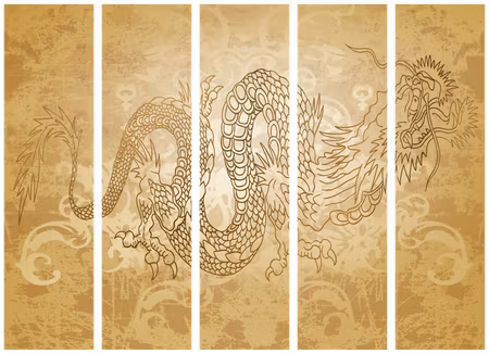 5-delad rumsavdelare - Dragon