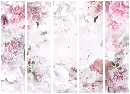5-delad rumsavdelare - Dancing Peonies