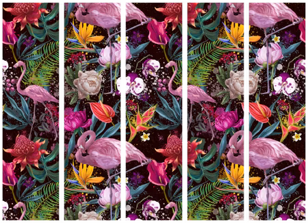 5-delad rumsavdelare - Colorful Exotic