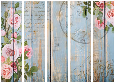 5-delad rumsavdelare - Vintage Garden