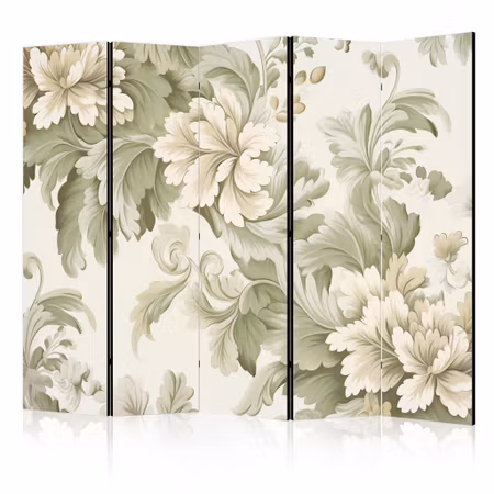 5-delad rumsavdelare - Retro Vintage Flowers in