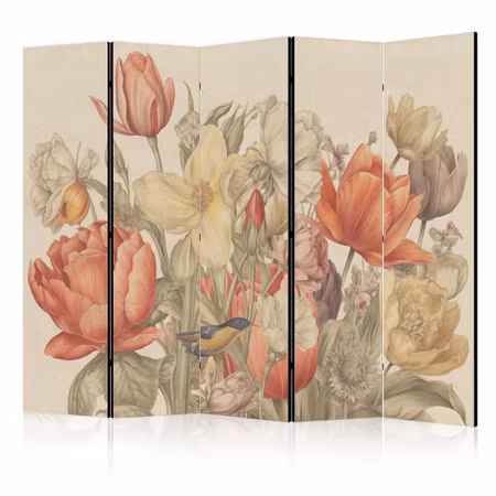 5-delad rumsavdelare - Bouquet with Tulips Flowers