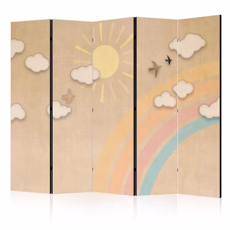 5-delad rumsavdelare - Holiday Sky a Rainbow on
